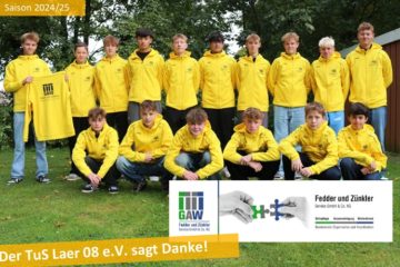 sponsoring tus laer c jugend firma fedder zuenkler